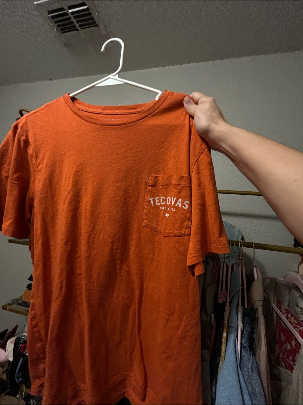 Tecovas Orange Short-Sleeve Pocket Tee